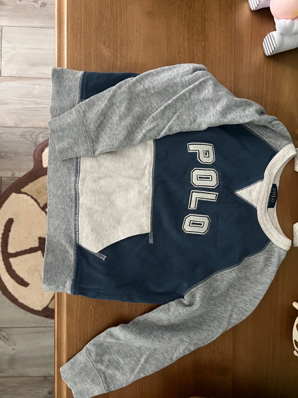 Polo by Ralph Lauren Blue & Gray Raglan Pullover
